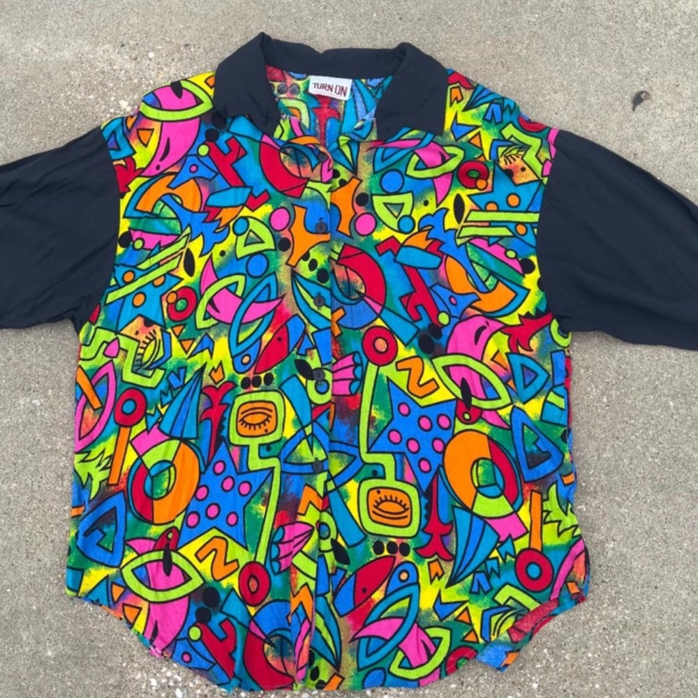 Trippy Late 80s early 90s Turn On shirt
